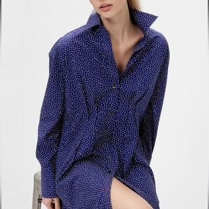 GAP Organic Cotton Navy Polka Dot Women's Tunic